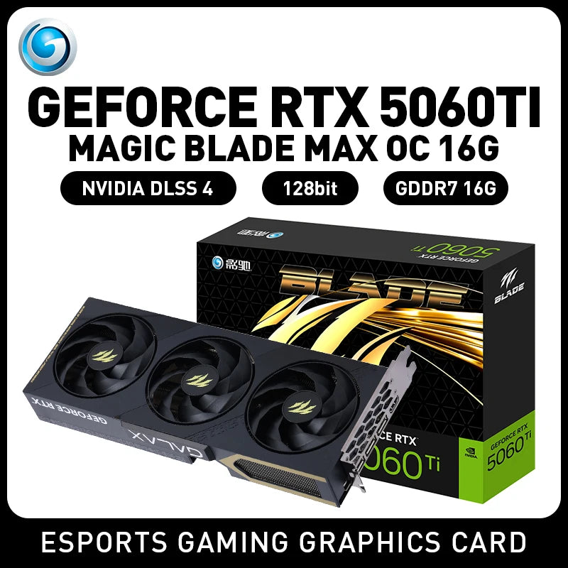 GALAX RTX5060Ti MAX OC Gaming Graphics Card 5060ti rtx 5060 ti Desktop placa de video Video Card 128-bit GDDR7