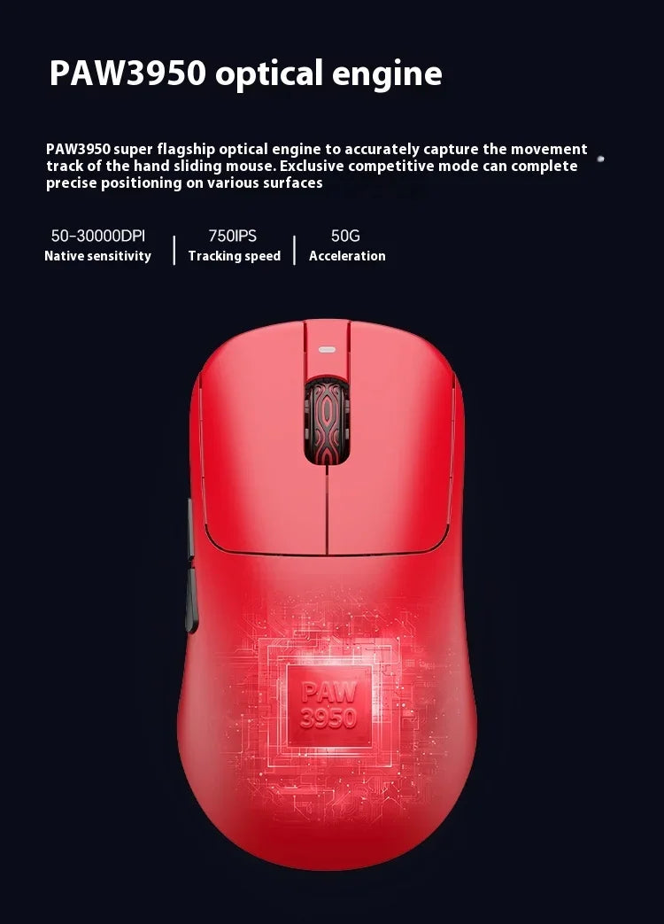 Waizowl OGM CloudXS Gaming Mouse Wireless 3mode E-sports Mice PAW3950 Lightweight Customziation Mouse Computer Accessories Gifts