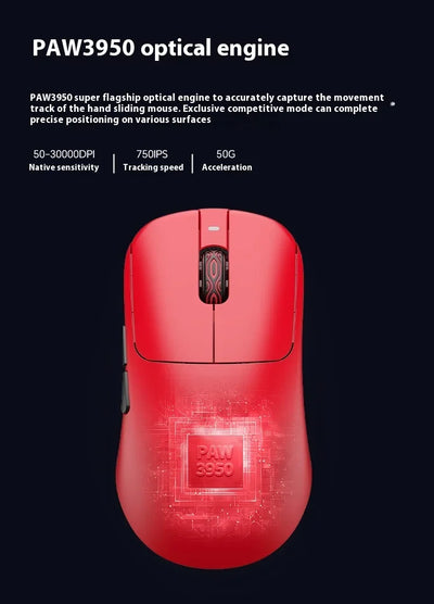Waizowl OGM CloudXS Gaming Mouse Wireless 3mode E-sports Mice PAW3950 Lightweight Customziation Mouse Computer Accessories Gifts