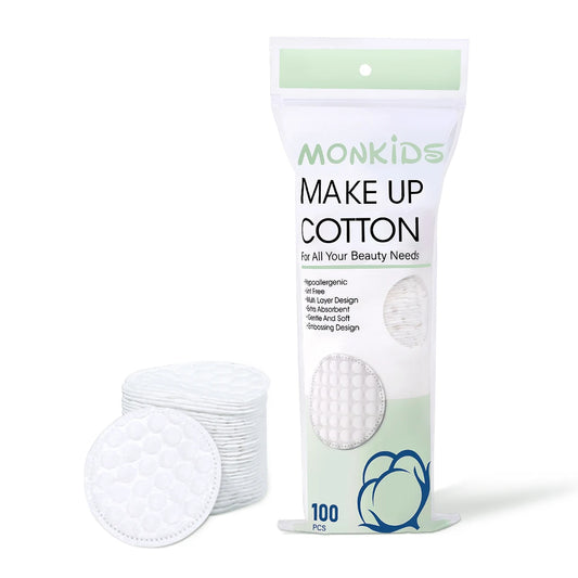 100pcs soft and breathable circular makeup remover pads