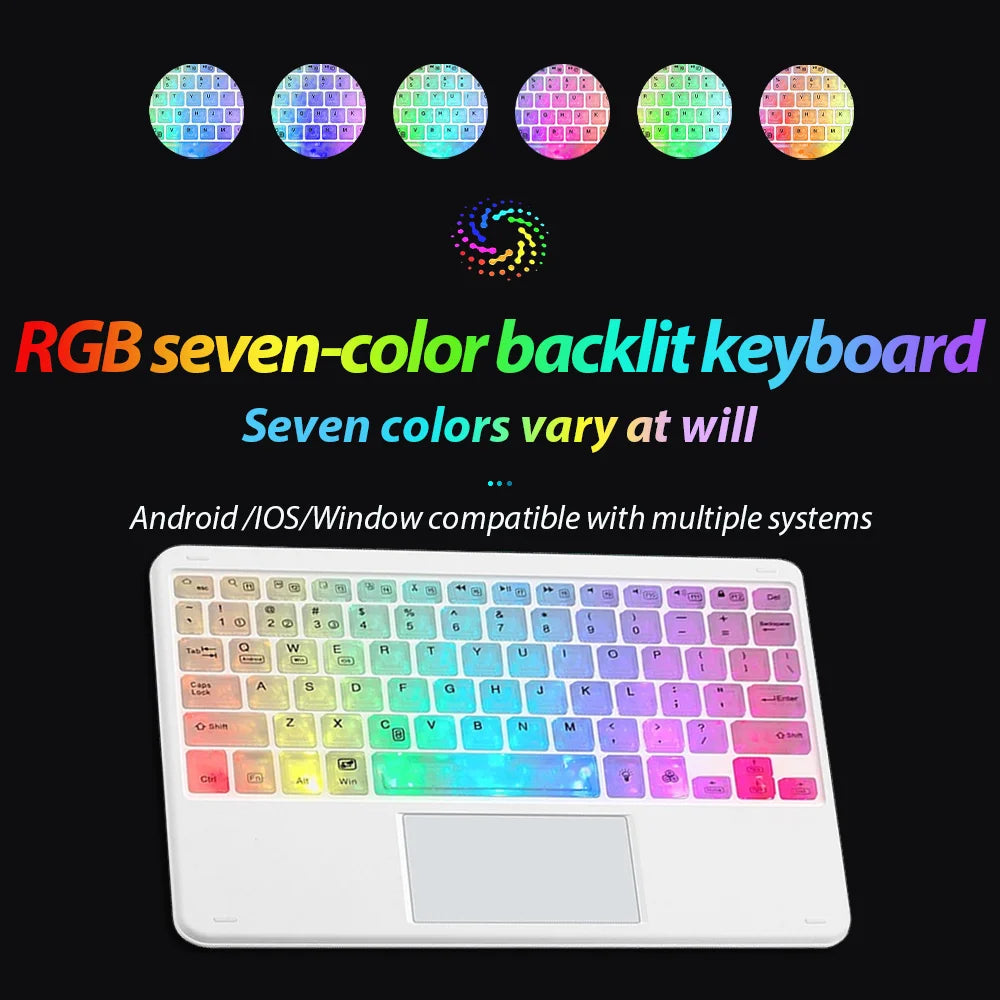 Wireless Backlight Keyboard And Mouse With Touchpad For Apple Huawei Samsung Xiaomi Rechargeable Ultra-Thin Tablet Teclado