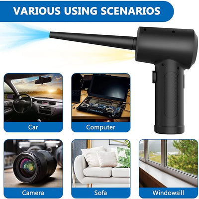 Protable Air Duster for Computer Cleaning 51000RPM Cordless Compressed Air Blower with LED Light for PC computers Keyboard Clean