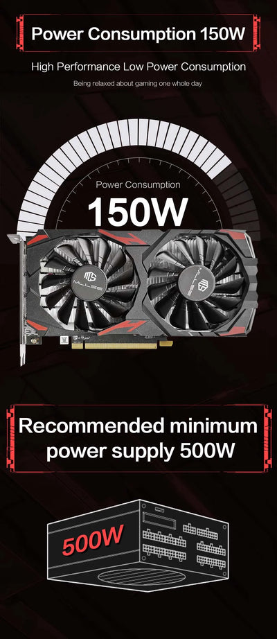 MLLSE AMD RX 580 8GB 2048SP Gaming Graphics Card GDDR5 256Bit PCI-E 3.0 ×16 8Pin Radeon GPU Rx 580 Video Card Placa De Video