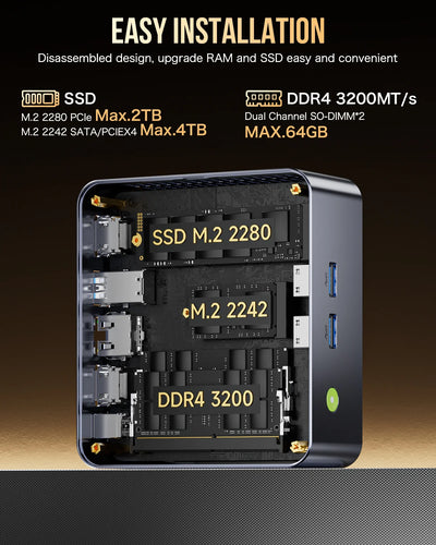 GMKtec M3 Plus Core i9-12900HK Mini PC Windows 11 Pro