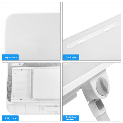 Bed Laptop Stand Folding Laptop Bed Desk Computer Desk with Drawer, Book Stand, Non-Slip Lap Tray for Home Office