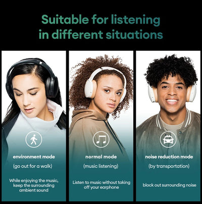 Skullcandy Hesh ANC Over-Ear Wireless Headsets Long Endurance Headphones Bluetooth Gaming Sports Volume Control Earphones