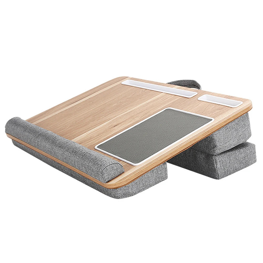 Portable Lap Laptop Desk with Pillow Cushion Home Office Lap Desk with Mouse Pad and Phone Holder Fits Up To 17.3 Inches Laptop