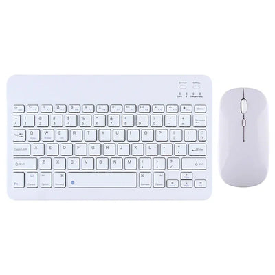 Mini Bluetooth Wireless Keyboard and Mouse Set 10 Inch Rechargeable English Keypad Mice For Tablet ipad Pro 12 9 Air 4 S6 Lite