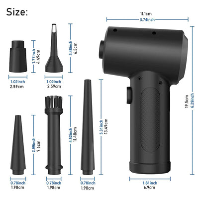 Protable Air Duster for Computer Cleaning 51000RPM Cordless Compressed Air Blower with LED Light for PC computers Keyboard Clean