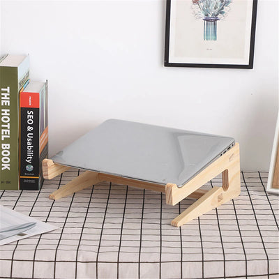 Wood Laptop Stand Assembled Lapdesk Riser For 11-17 inch Laptop Wooden Cooling Bracket For Macbook Dell Reinforced Support Base