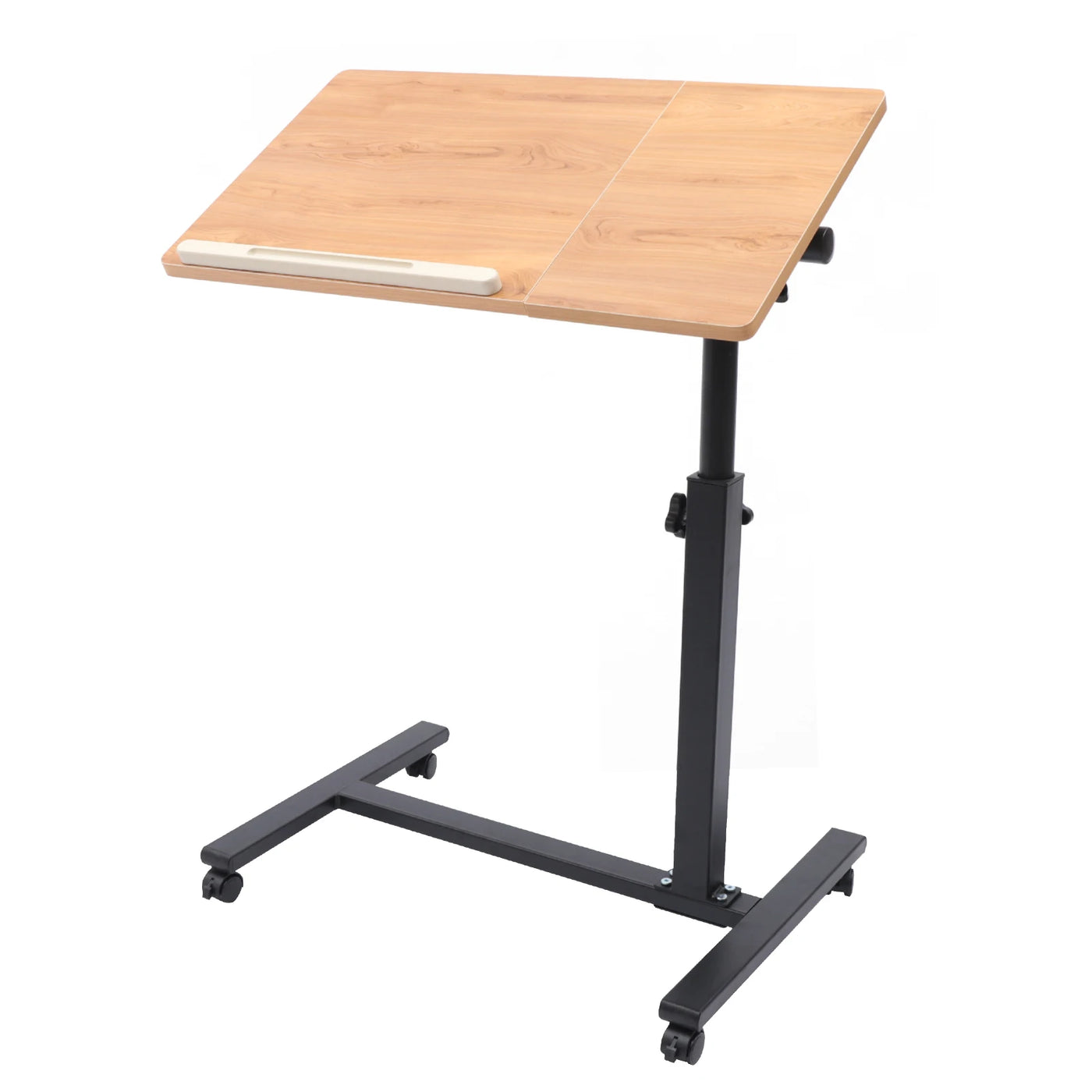 58-90cm Adjustable Height Laptop Desk Rectangle Desktop 4 Universal Wheels (All with Brakes)