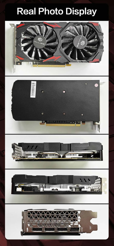 MLLSE AMD RX 580 8GB 2048SP Gaming Graphics Card GDDR5 256Bit PCI-E 3.0 ×16 8Pin Radeon GPU Rx 580 Video Card Placa De Video