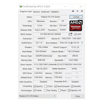 SOYO Graphics Cards AMD Radeon RX470 4G GDDR5 256bit Video Card HDMI+DP+DVI For Desktop Gaming Computer Components GPU RX 470