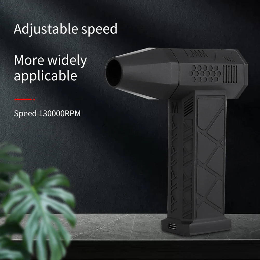 Air Blower 130000RPM Mini Turbo Jet Fan Portable Turbo Fan 52+M/S High Speed Duct Fan Brushless Motor Computer Keyboard Cleaner