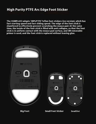 Waizowl Ogm Pro V2 Mouse Three-Mode Wireless Paw3950 30000dpi Gaming Mouse Lightweight Customize Mouse For Desktop Computer Gift