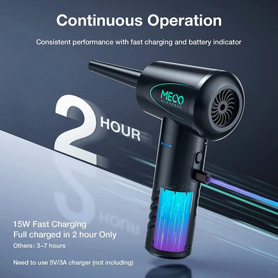 MECO ME CA1 Compressed Air Duster for Computers Protable Cordless Air Blower Computer Cleaning with LED Light for PC Keyboard