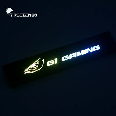 FREEZEMOD Mini VGA Side Light Panel 5V 3PIN A-RGB Graphics Card Luminous Nameplate PC Case Decorative Light Panel AURA SYNC