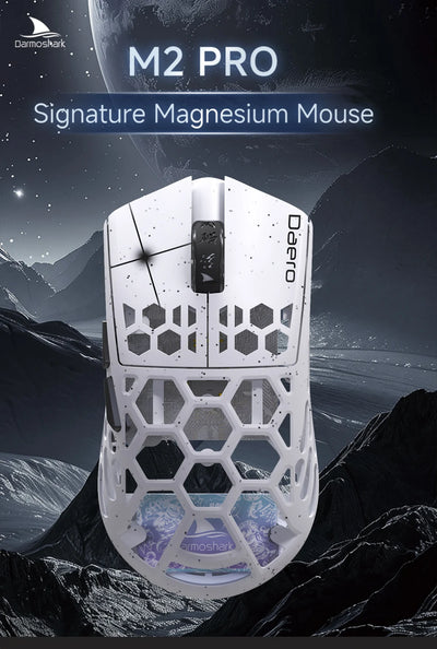 M2 Pro Gaming Mouse Darmoshark Magnesium Alloy Wireless 8K Tri-Mode Computer Game Macro Mouse N52840 PAW3950 40g lightweight