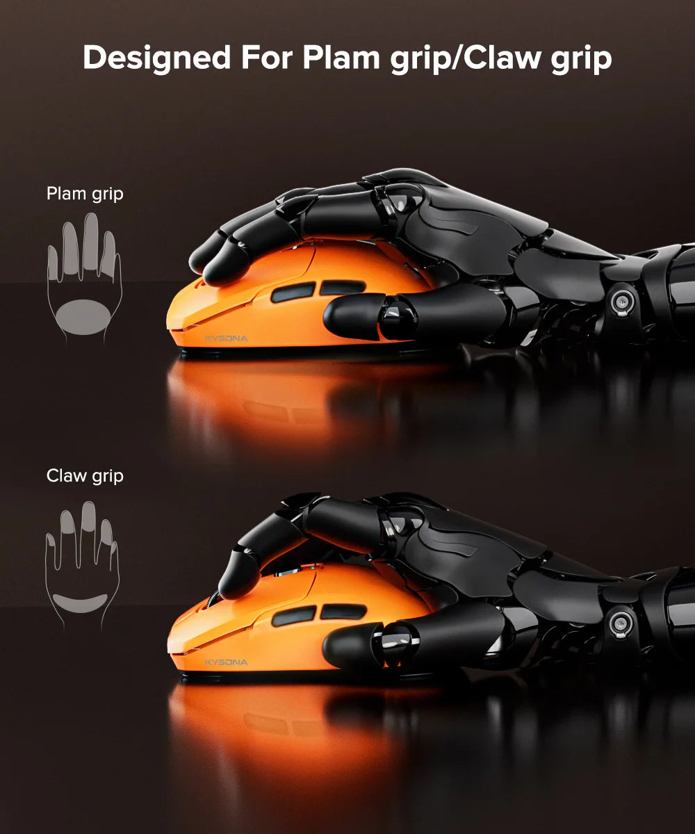 Kysona Uranus Pro Wireless Game Mouse Bluetooth 2.4g Three Mode E-Sports Lightweight Ergonomics Gaming Mouse For PC Gamer Gift