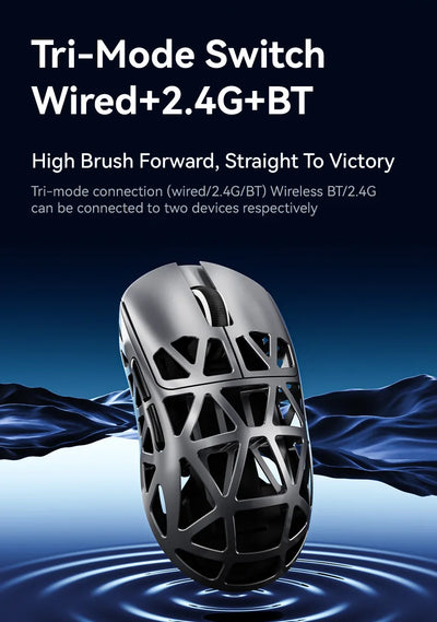 ATTACK SHARK  R2 Magnesium Alloy Wireless Mouse PAW3950 Lightweight Gaming Esports Bluetooth Three-Mode 8k Gaming Office Mouse