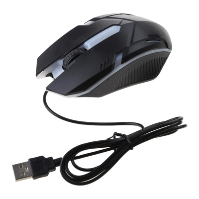 DN59 Mouse Gaming PC Gaming Mice 1000 Adjustable DPI Ergonomic Wired Mouse 7 Color Gradient Light Comfortable Gamer Mouse