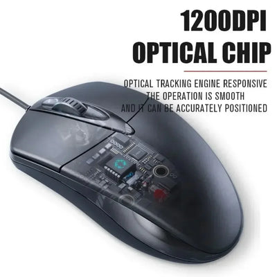 Mouse USB Optical Wired Mouse Laptop Home Office Anti Slip Roller 3D 1200DPI Game Mause Computer Accessories for PC Desktop