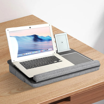 Portable Lap Laptop Desk with Pillow Cushion Home Office Lap Desk with Mouse Pad and Phone Holder Fits Up To 17.3 Inches Laptop