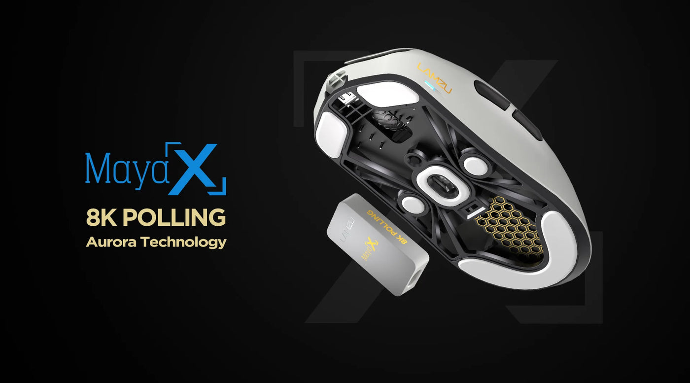 LAMZU MAYA X Gaming Mouse (8K Dongle Included, Web Driver Compatible)