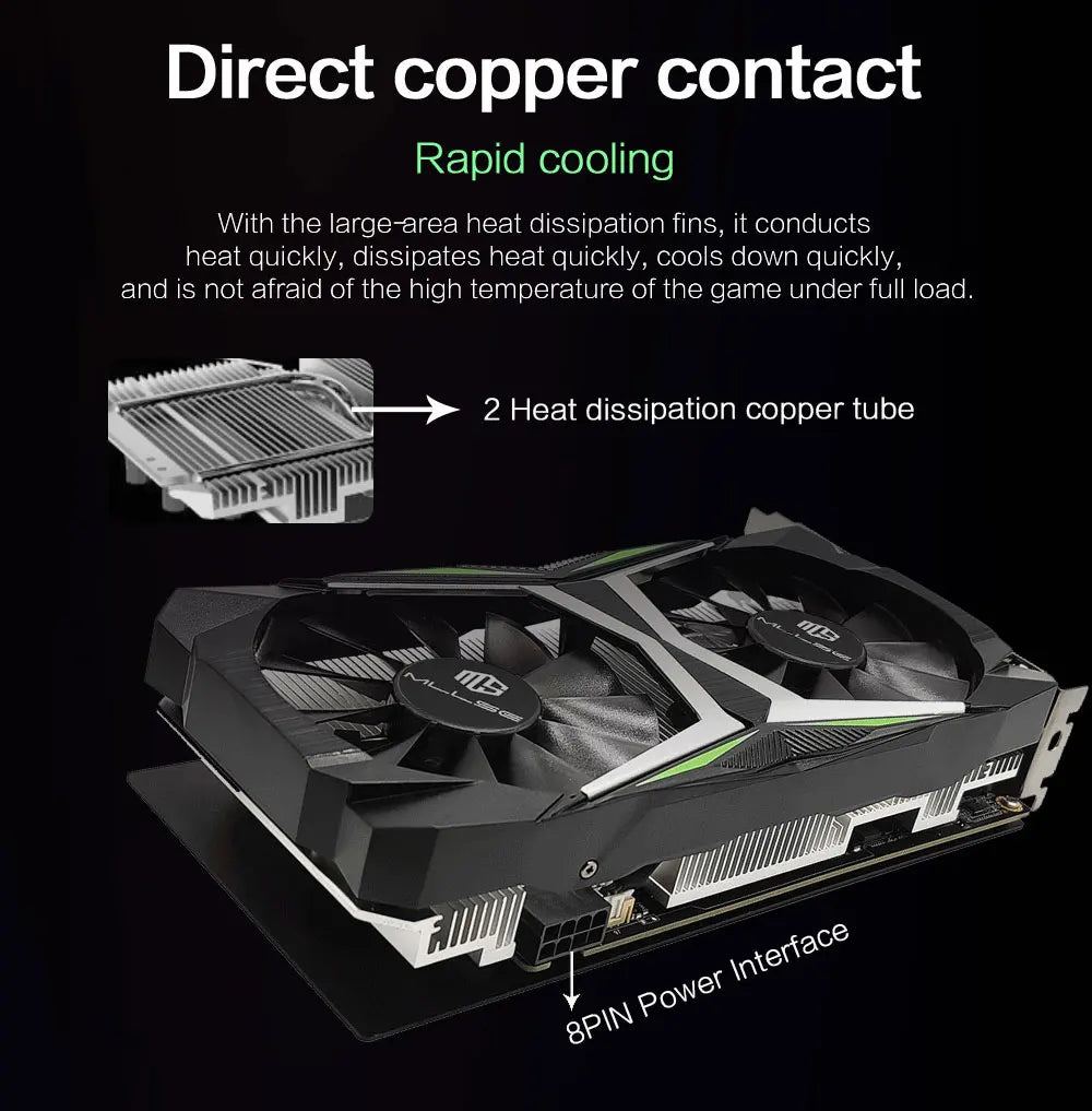 MLLSE RTX 2060 Super 8GB Graphics Card GDDR6 256 Bit PCI-E 3.0×16 8Pin NVIDIA GPU Rtx 2060super Gaming Video Card Placa De Vide