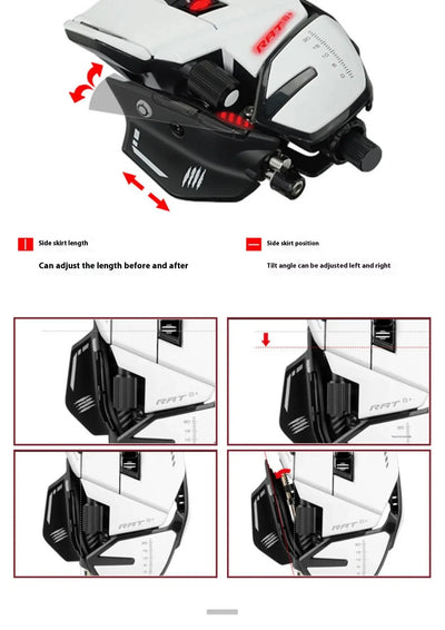 Madcatz Rat8+ Mouseesports Gaming Rat Pro X3 Wired Mechanical Mouse 11 Keys Programming Button Mice Pmw3389 Comfortable Custom