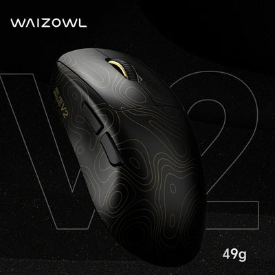 Waizowl Ogm Pro V2 Mouse Three Mode Wireless Paw3950 30000dpi Lightweight Customized Gaming Mouse For Desktop Computer Mice Gift