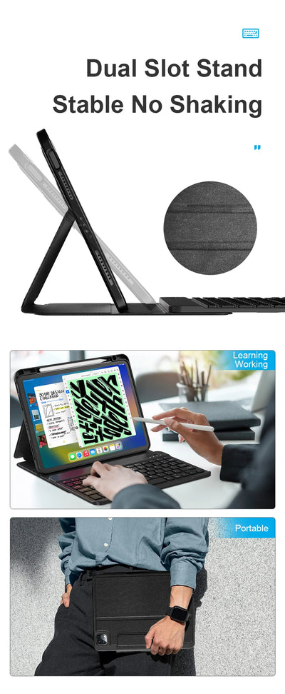 WiWU Keyboard for iPad 10th 2022 10.9 Magnetic Wireless Keyboard for iPad Air 4 5 11 inch Keyboards for iPad 10.2 Air 3 10.5
