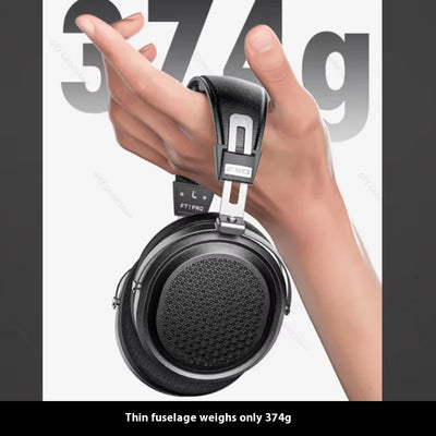 Fiio FT1 Pro Black And Blue Headphones Open Flat Diaphragm Wired Earphones 3.5mm/4.4mm Interchangeable HIFI Custom Headsets