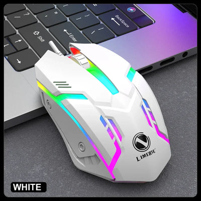 Limei S1 E Sports LED Luminous Backlit Wired Mouse USB Wired For Desktop Laptop Mute Office Computer Gaming Mouse