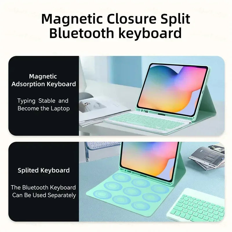 iPad 10th Gen Case with Keyboard Wireless Detachable Folio Keyboard Cover with Mouse Pencil Slot for iPad 10th Gen 10.9Inch 2022