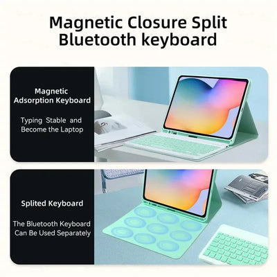 iPad 10th Gen Case with Keyboard Wireless Detachable Folio Keyboard Cover with Mouse Pencil Slot for iPad 10th Gen 10.9Inch 2022