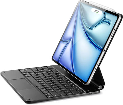 Air 13 Inch Case Keyboard (M3/M2, 2025/2024) &iPad Pro 12.9 inch (3/4/5/6th Gen) Magic Keyboard, Easy-Set Floating Cantilever St