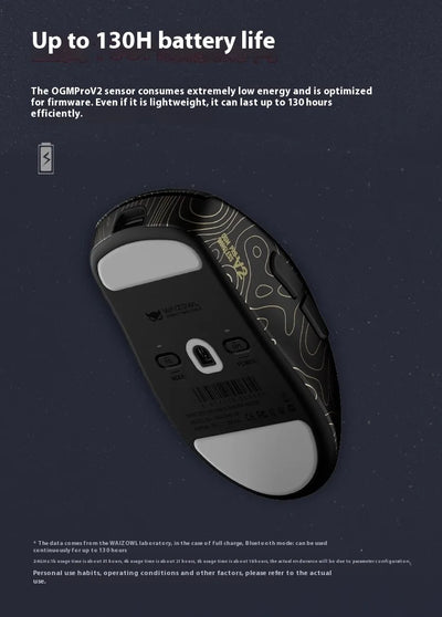 Waizowl Ogm Pro V2 Mouse Three Mode Wireless Paw3950 30000dpi Lightweight Customized Gaming Mouse For Desktop Computer Mice Gift