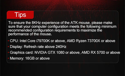 ATK BlazingSky F1 Extreme Wireless Gaming Mouse PAW3950 Ultra Dual-Mode 8000Hz 35g Lightweight E-sports FPS Mice