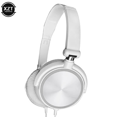 Wired Headphones Over Ear Headsets HD Sound Bass HiFi Sound Music Stereo Earphone Flexible Adjustable Headset for PC Phone