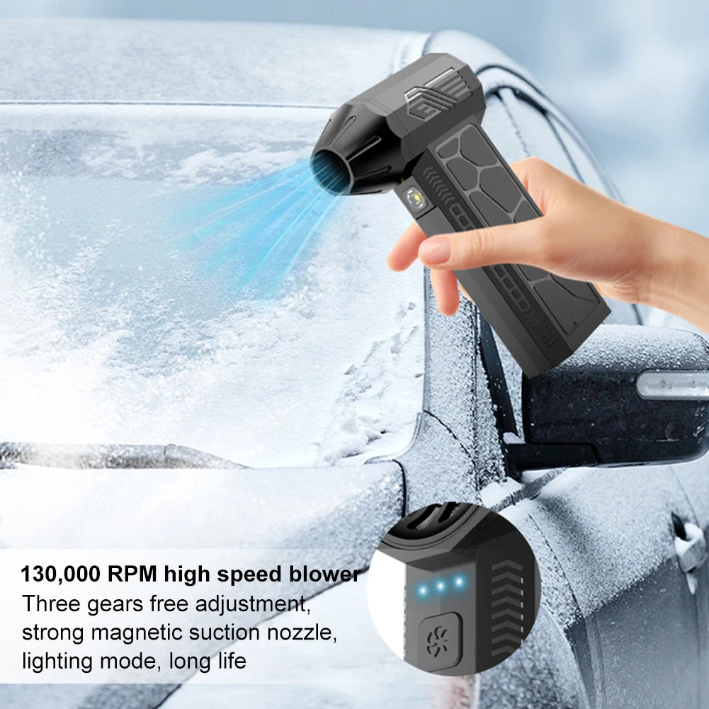 Mini Turbo Jet Fan 130000 RPM Brushless Motor Powerful Blower Strong Winds 50m/s Turbo Jet Blower Air Duster Blower Dust Cleaner