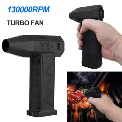 Air Blower 130000RPM Mini Turbo Jet Fan Portable Turbo Fan 52+M/S High Speed Duct Fan Brushless Motor Computer Keyboard Cleaner