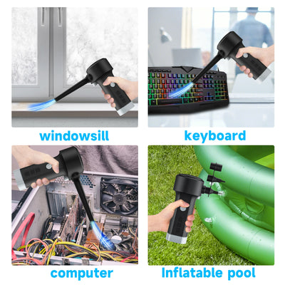 Electric Air Blower for Computer Cleaner,Cordless Air Duster,Replaces Compressed Air Can,Handy Dust for PC Keyboard Cleaning