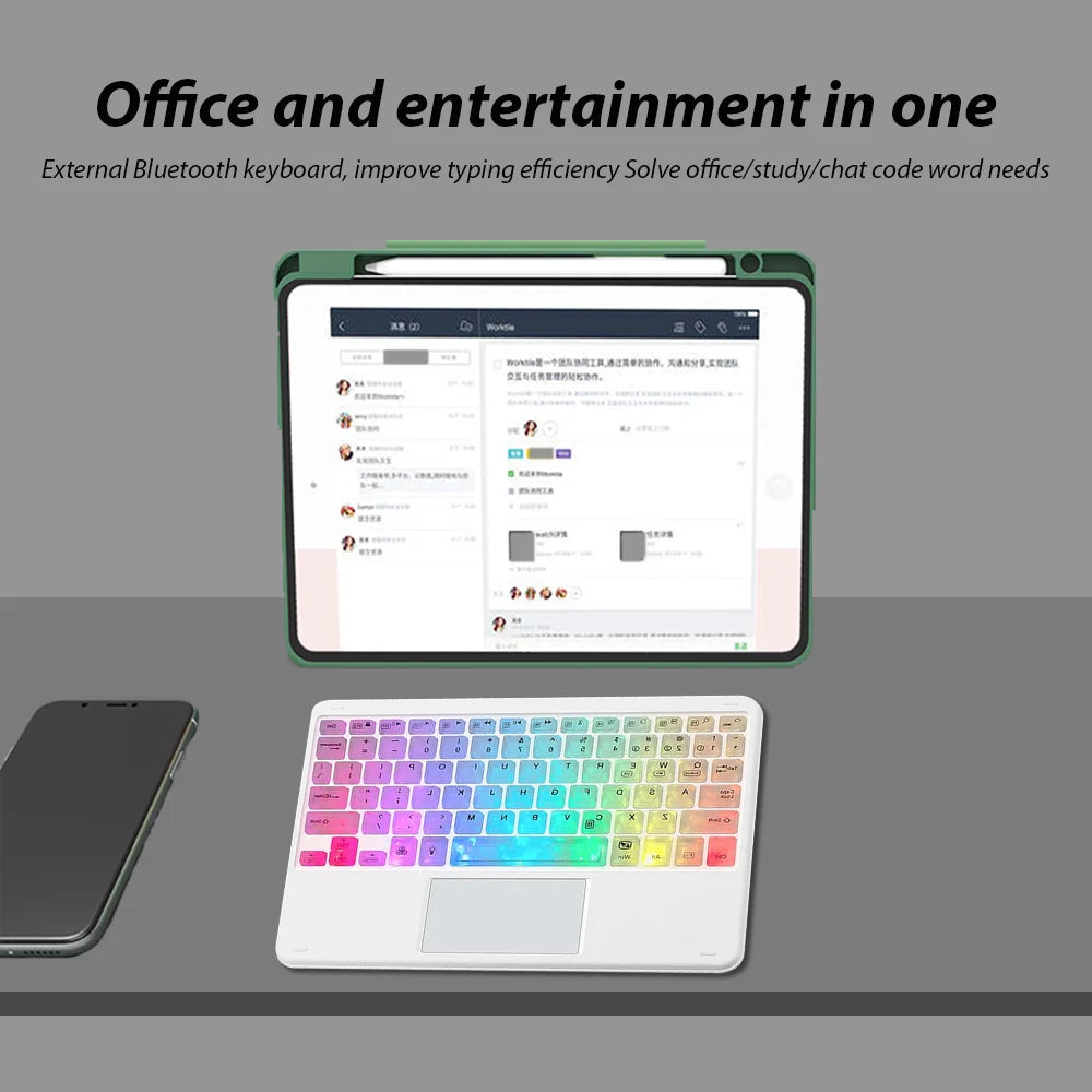 Wireless Backlight Keyboard And Mouse With Touchpad For Apple Huawei Samsung Xiaomi Rechargeable Ultra-Thin Tablet Teclado