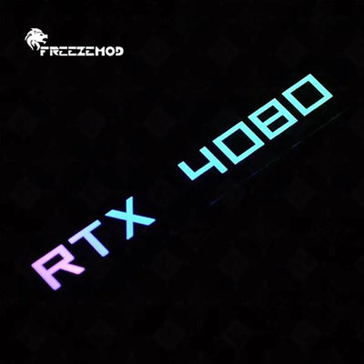 FREEZEMOD Mini VGA Side Light Panel 5V 3PIN A-RGB Graphics Card Luminous Nameplate PC Case Decorative Light Panel AURA SYNC
