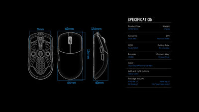 LAMZU MAYA X Gaming Mouse (8K Dongle Included, Web Driver Compatible)