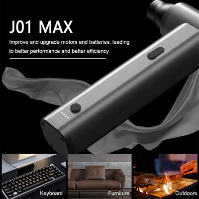 Compressed Air Duster 120000PRM Mini Blower Turbo Fan USB Rechargeable 2 in 1 Air Blower & Vacuum Cleaner Keyboard Cleaning Kit
