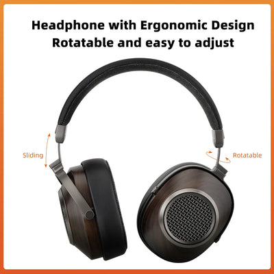 SIVGA ANSER High-Fidelity Audio Open-back Wooden Headphone 50mm Dynamic Driver Over-ear Wired Headset