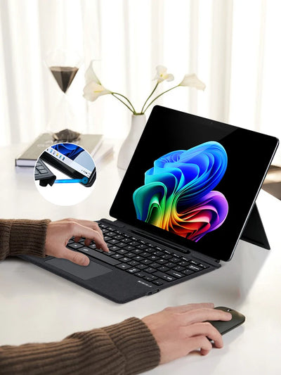 Bluetooth-Compatible Magnetic Wireless Keyboard with Touchpad Portable Magnetic Keyboard