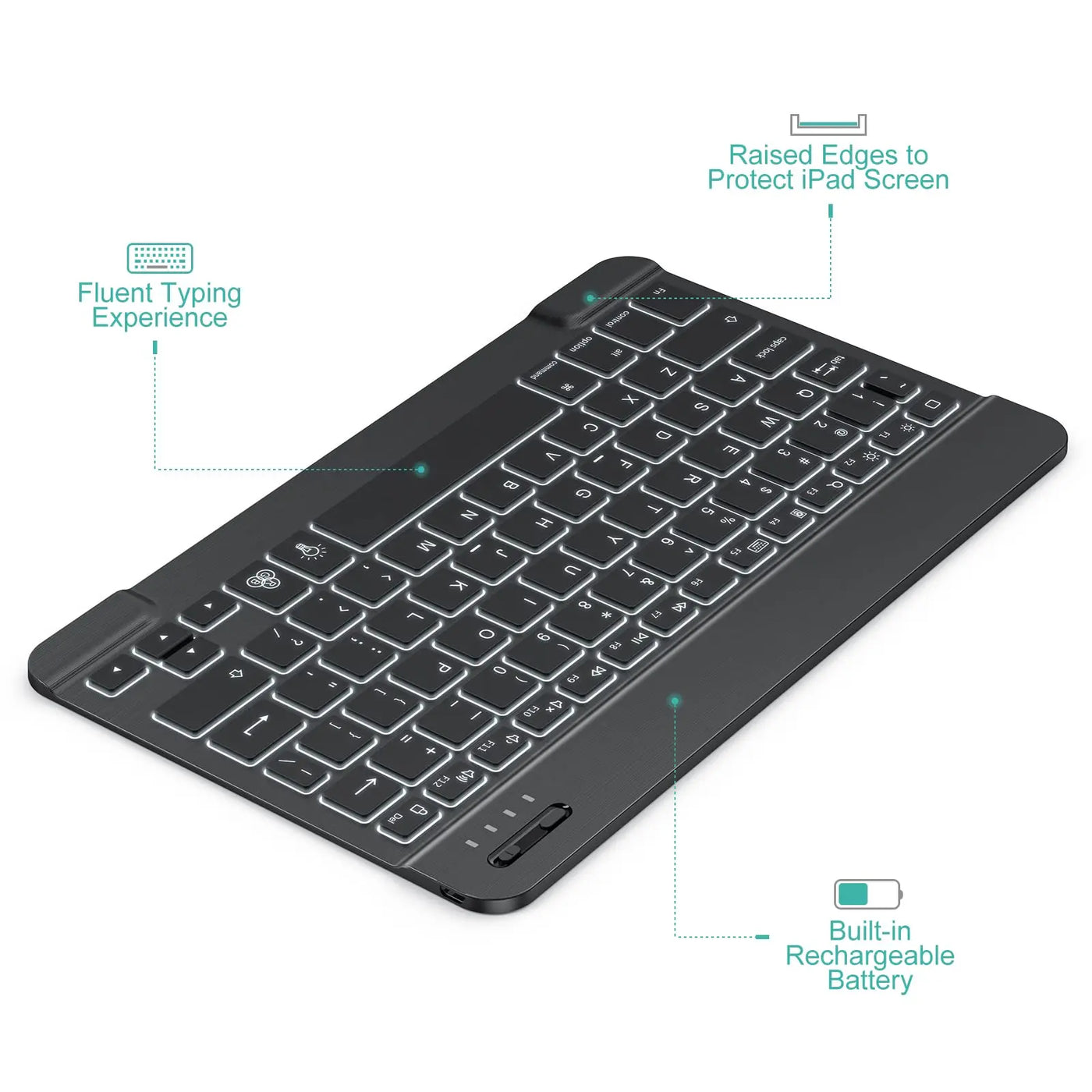 10 inch Backlit For iPad Keyboard and Mouse Backlight Bluetooth Keyboard For IOS Android Windows Wireless Keyboard and Mouse